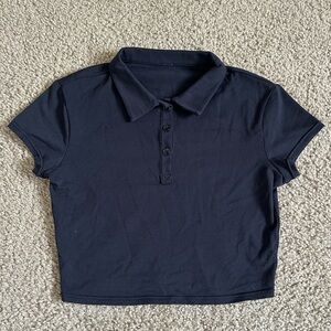 alo yoga cropped polo